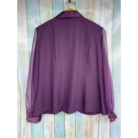 J.R. Nites Woman Two Piece Skirt Set Purple Size 16 Fancy Cruise Wedding Sequin - Picture 6 of 10